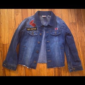 Junk Food Clothing raw hem Beatles Denim Jacket sz S
